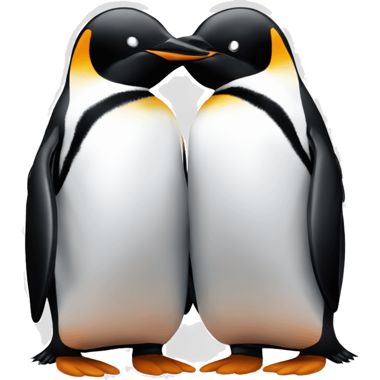 2 penguins in love emoji