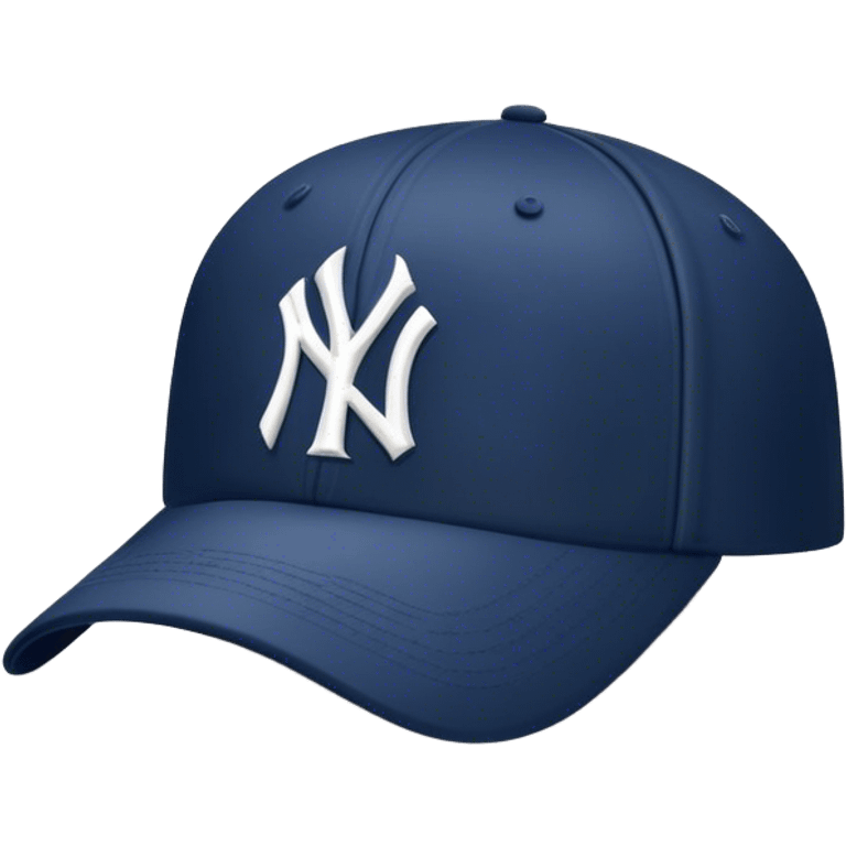 Navy blue Yankees baseball cap emoji