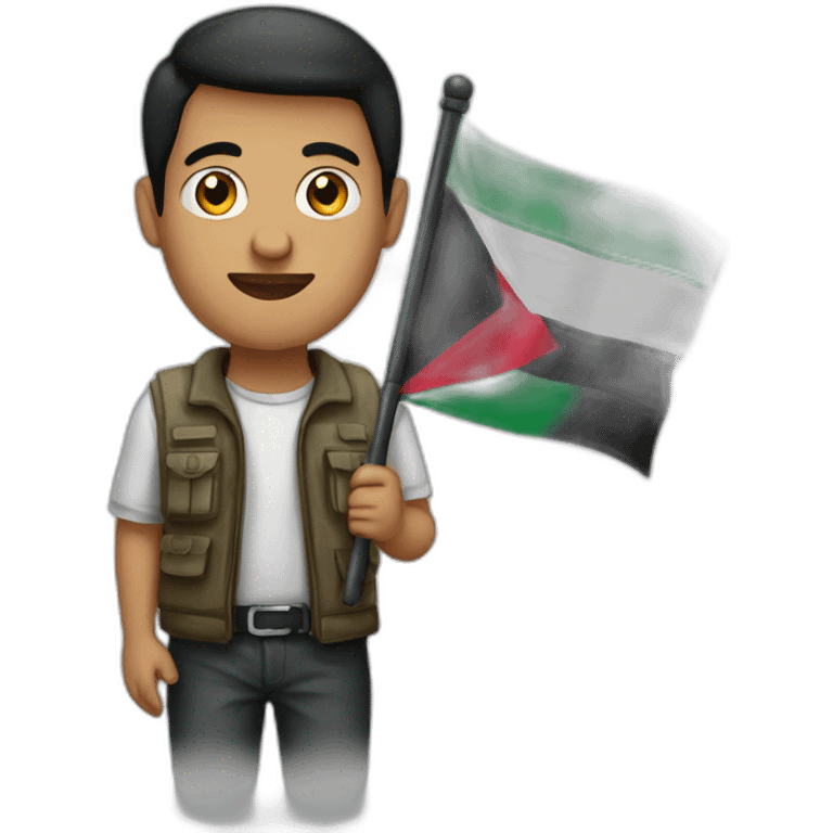 man-holding-palestinian-flag emoji