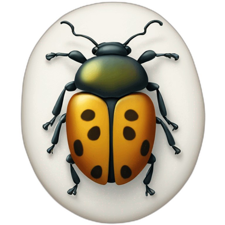 Cartoon Beetle with fur emoji