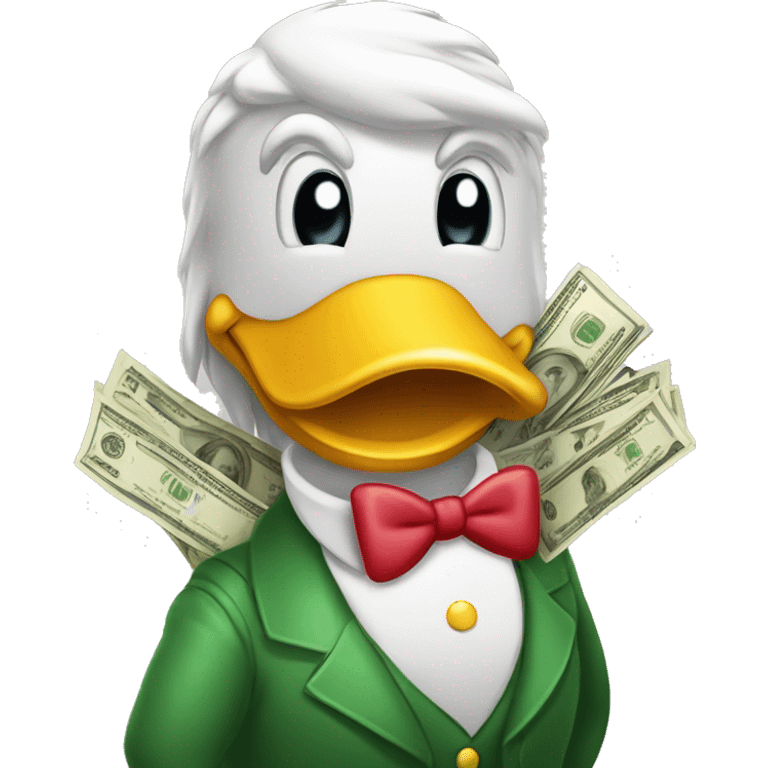 Pato Donald con dinero  emoji