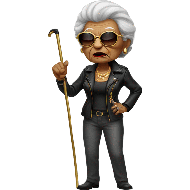 Gangster grandma emoji