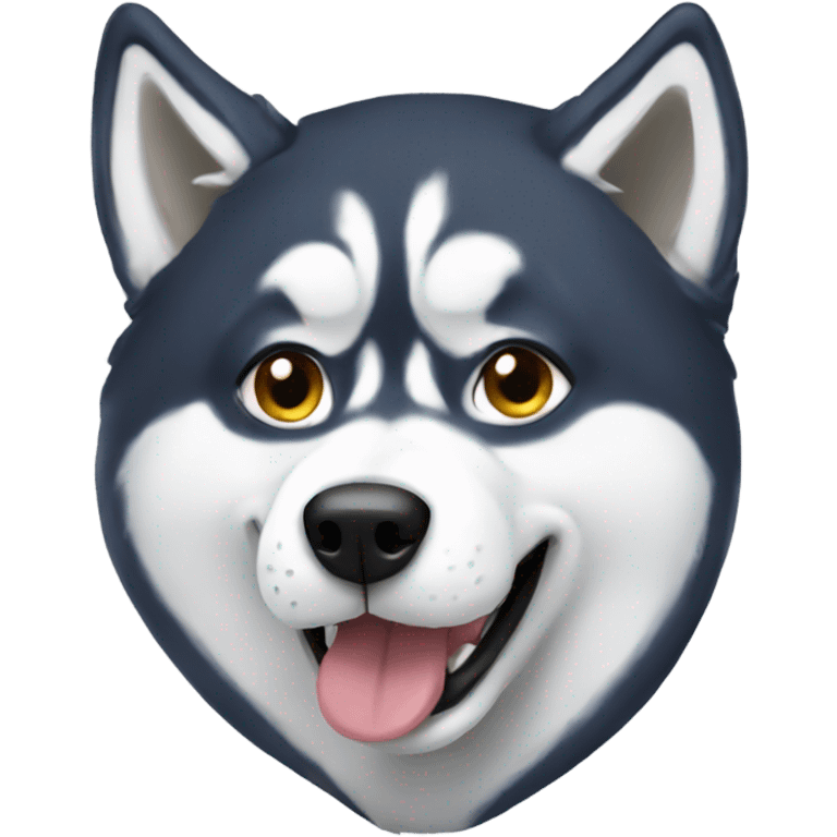 Husky with hoodie emoji