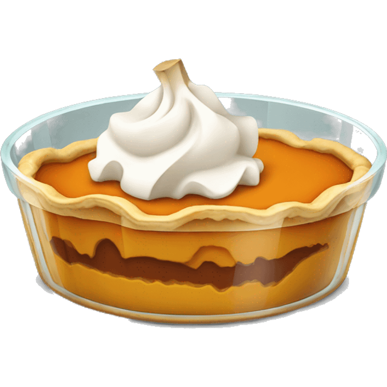 Pumpkin Pie in a glass dish emoji