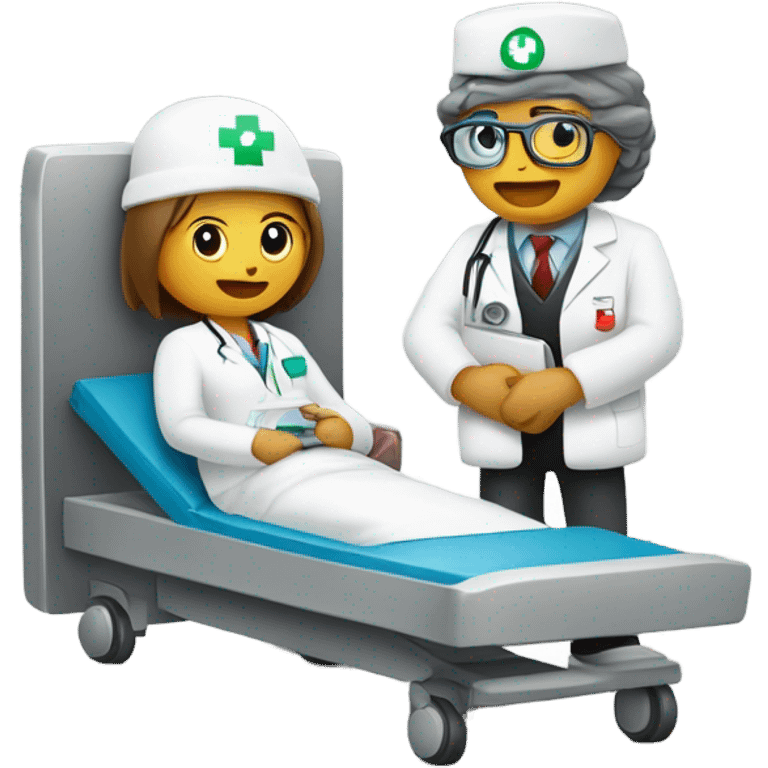 MÉDICA CON AMBO Y COFIA DE PIES emoji