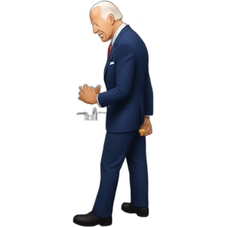 Joe Biden bathroom emergency emoji