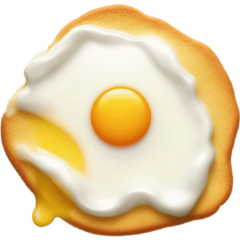 A tired fried egg emoji