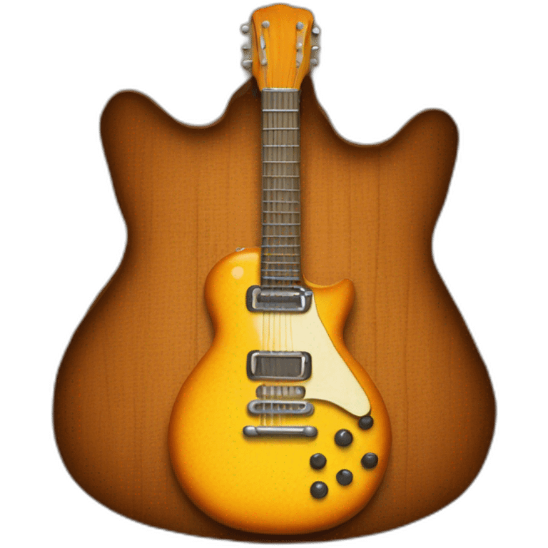 Guitar with beer emoji