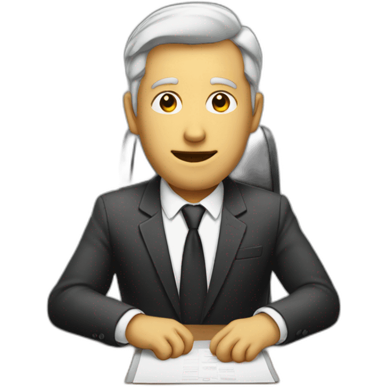 businessman at a table emoji