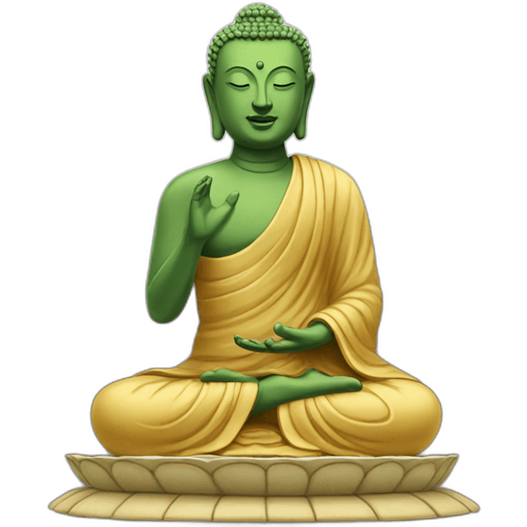 buddha statue doing TED speach emoji