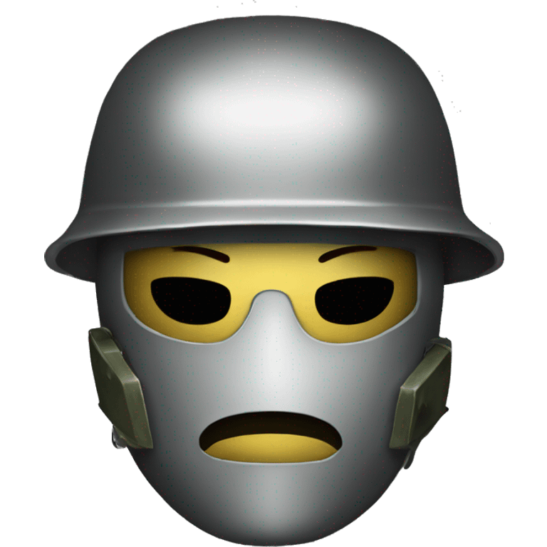 army emoji with metal mask emoji