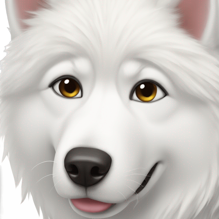 White furry husky emoji