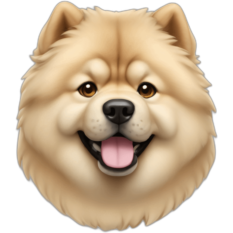 Cream Chow chow dog emoji