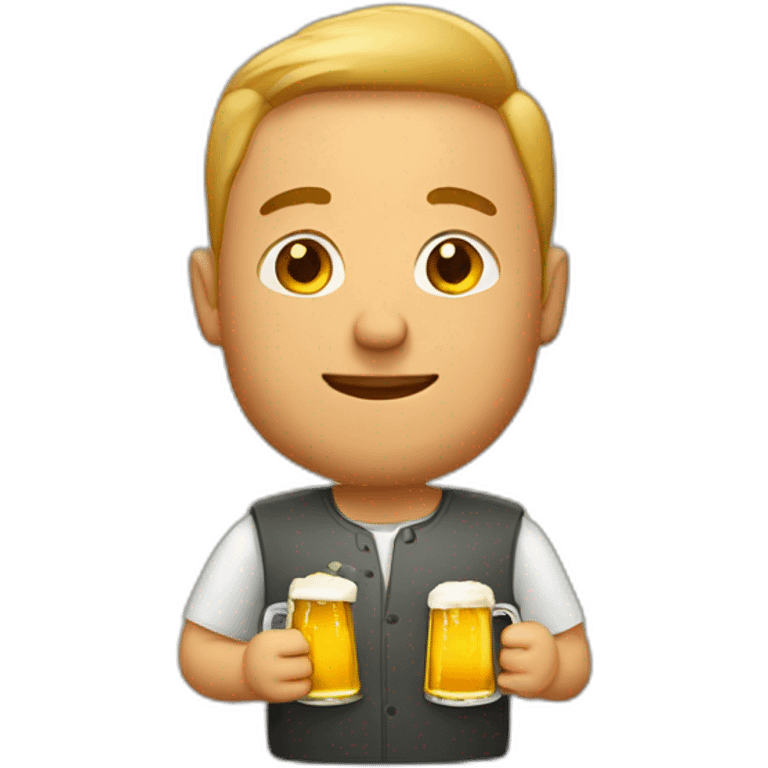 Man with beer emoji