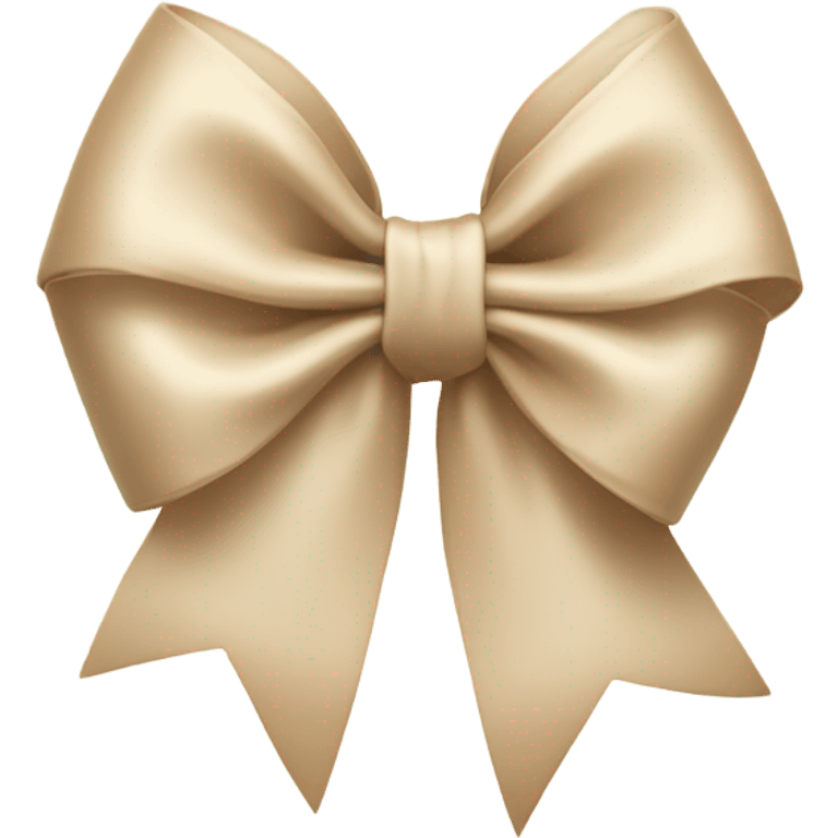 Vanilla beige bow emoji