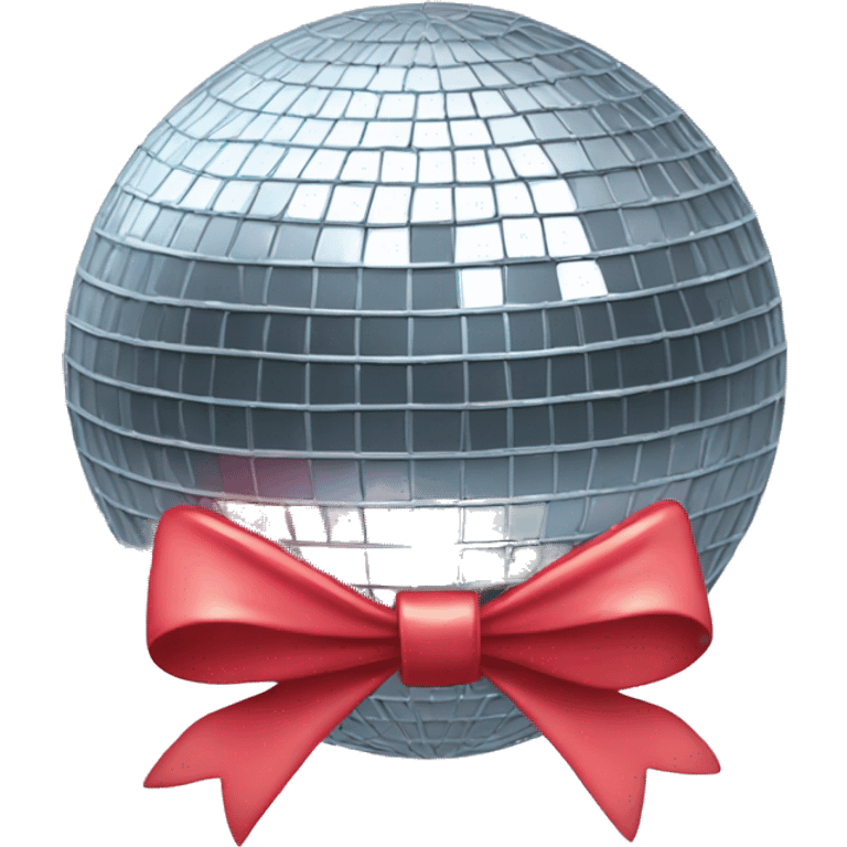 disco ball with a bow emoji