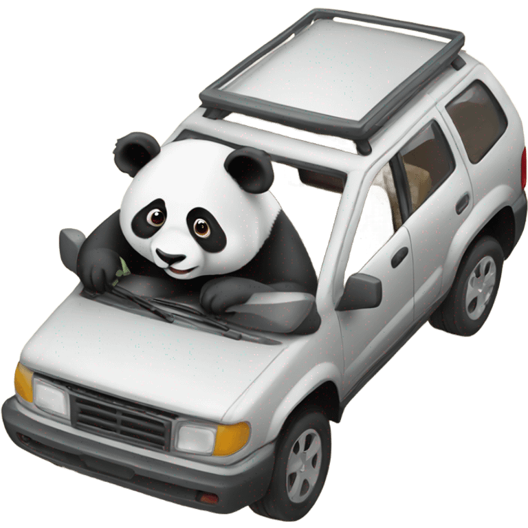 Panda eating a car emoji