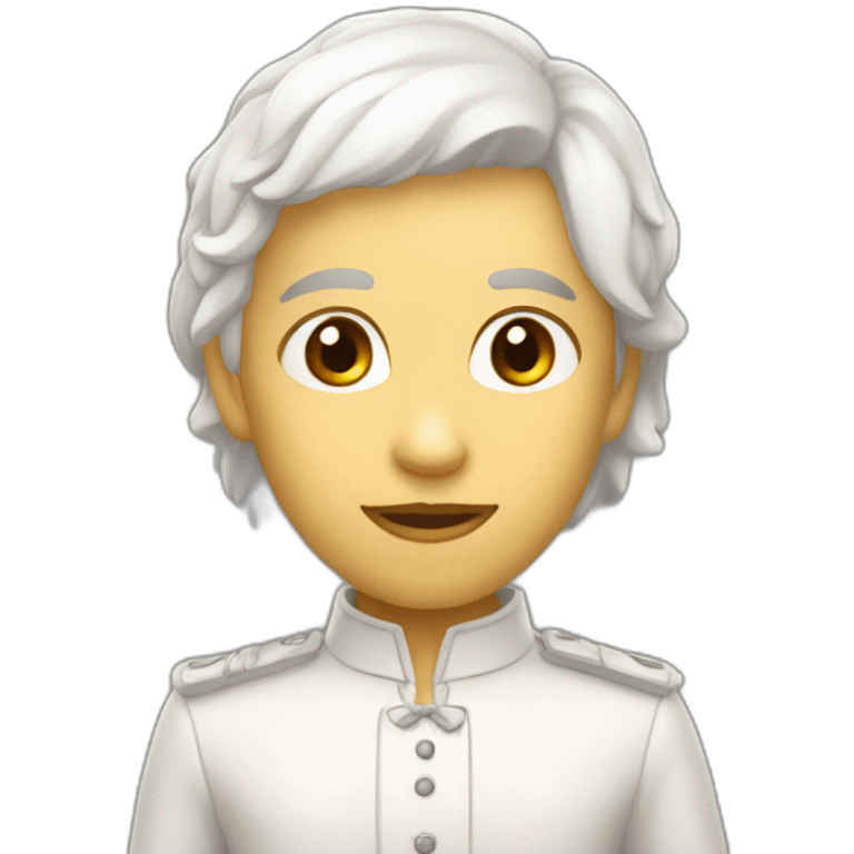 Aquita roux et blanc emoji