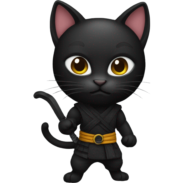 black ninja cat emoji