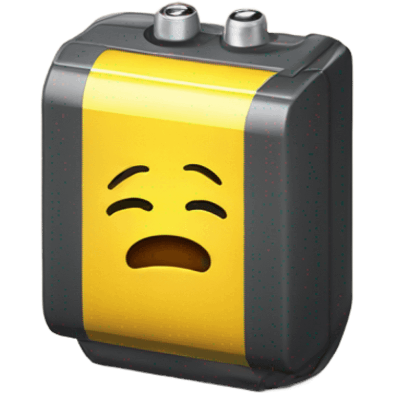 Yellow Little sad battery  emoji