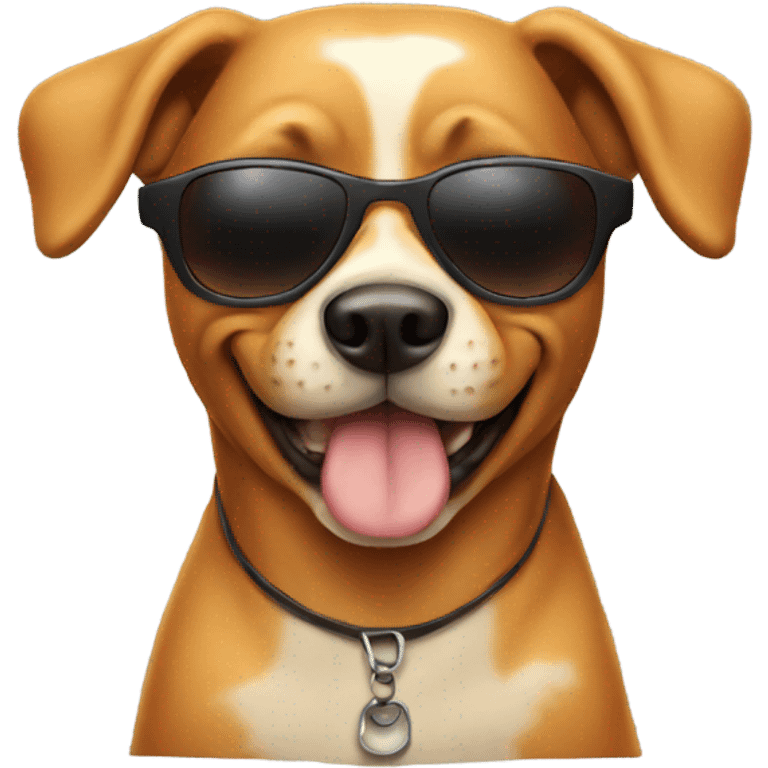 Dog wearing sunglasses  emoji