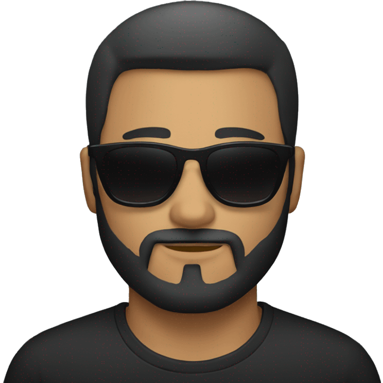 a man with a beard wearing black sunglasses emoji