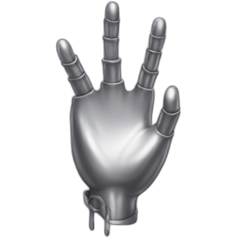 metal hand with lowered pinky emoji