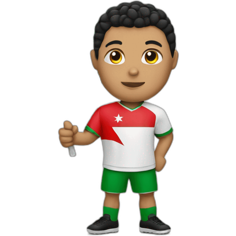 Ronaldo with the flag of palestine on the hand emoji