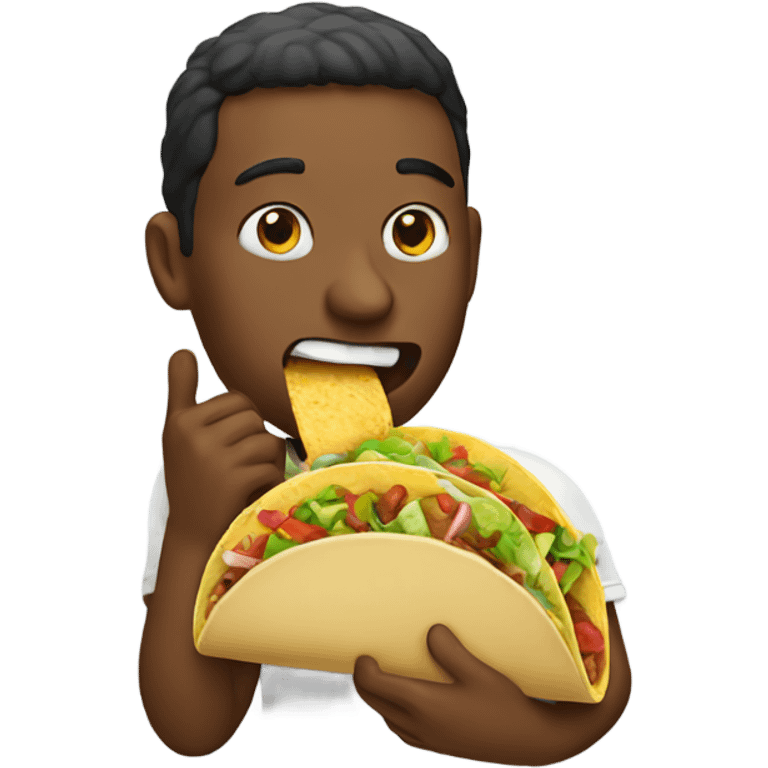 Person eating a taco emoji