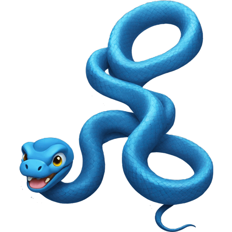 Blue snake emoji