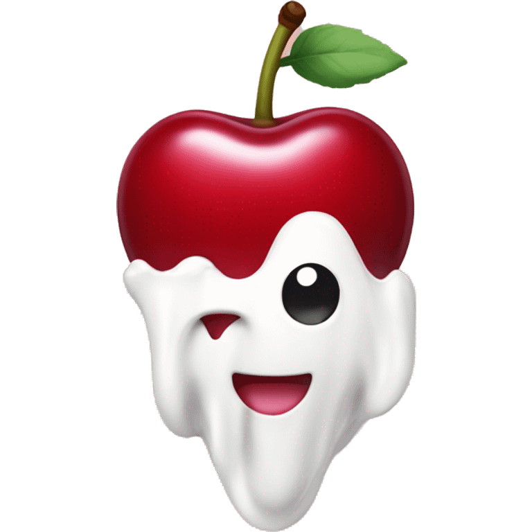 Cherry with yougurt emoji