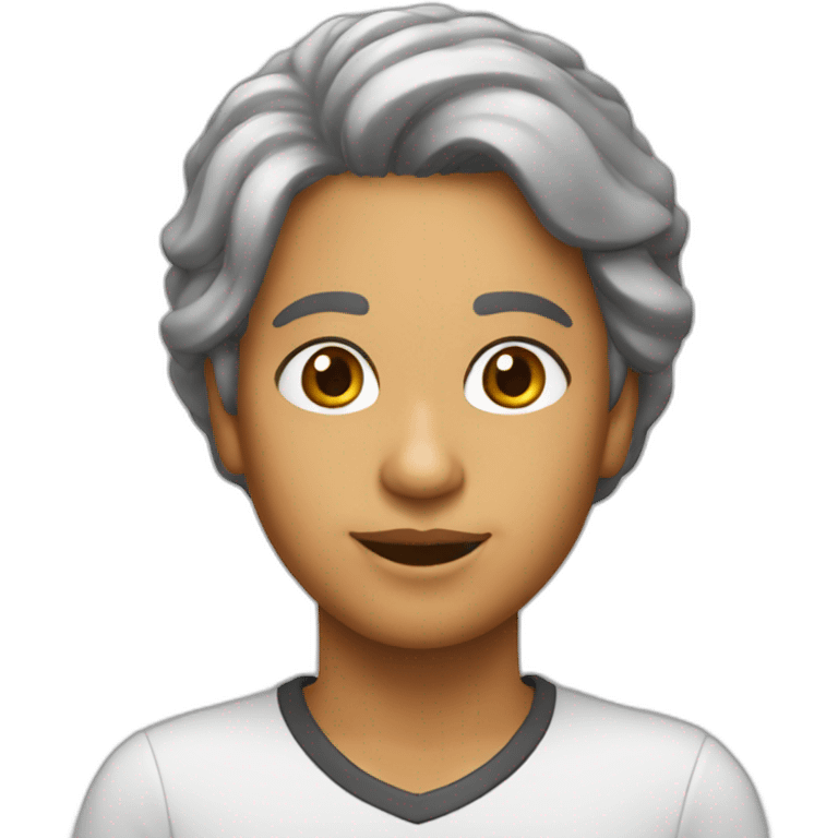 Chica pelo castaño de 63 años emoji