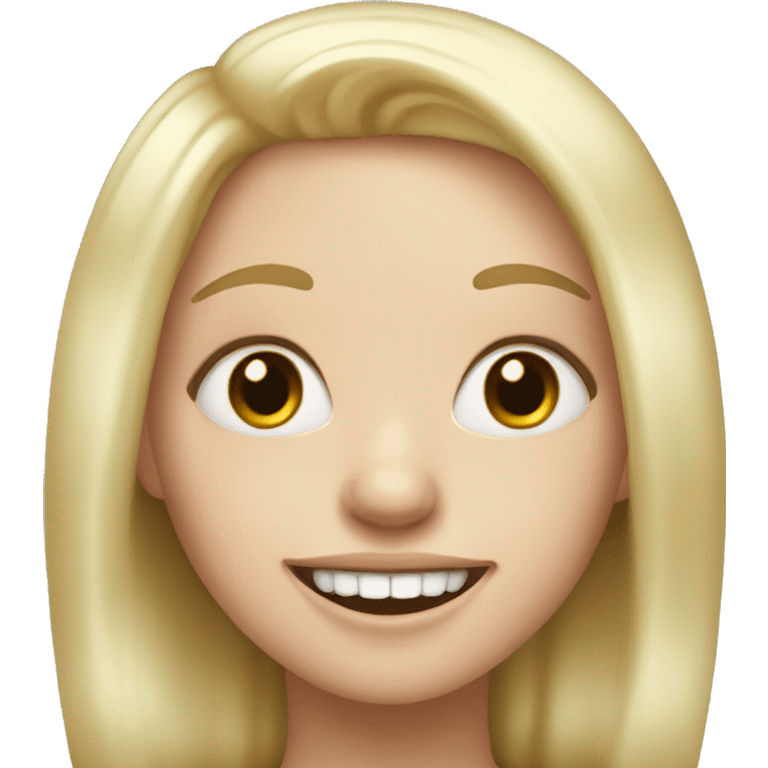 white blonde girl with big teeth and puffy cheeks emoji