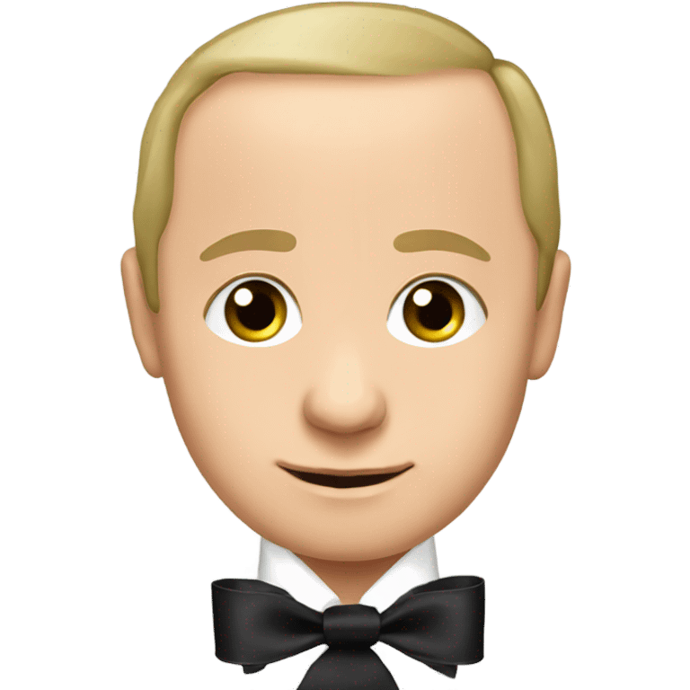 Photo of Vladimir Putin with black ribbon emoji