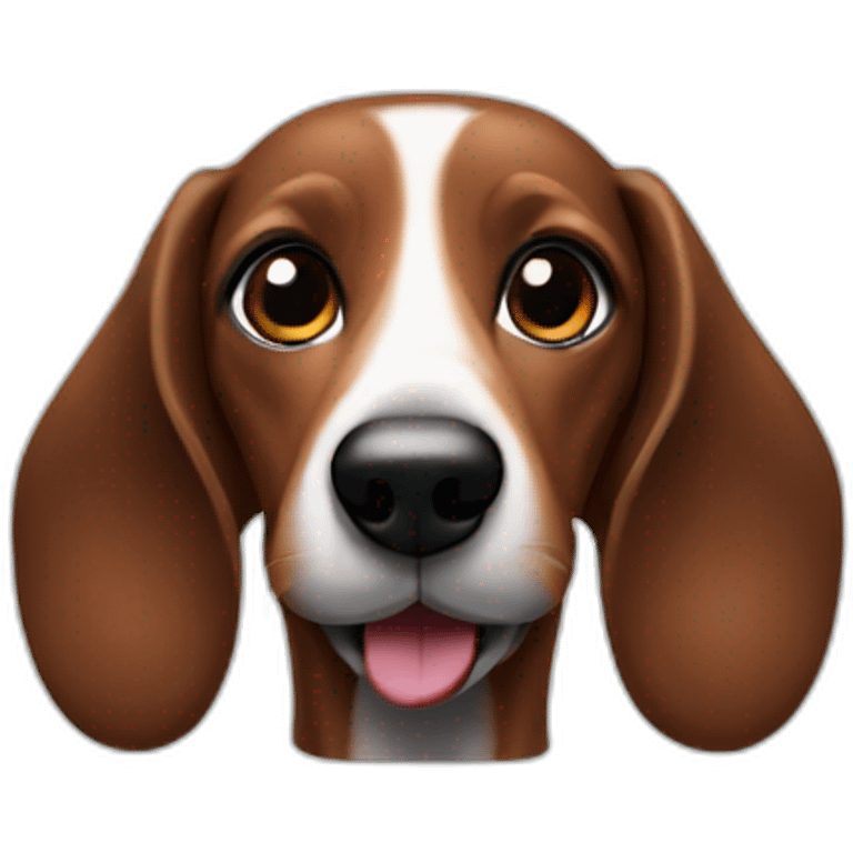 Sausage dog black emoji