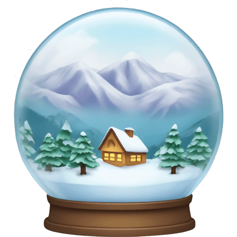 Snow globe with winter landscape emoji