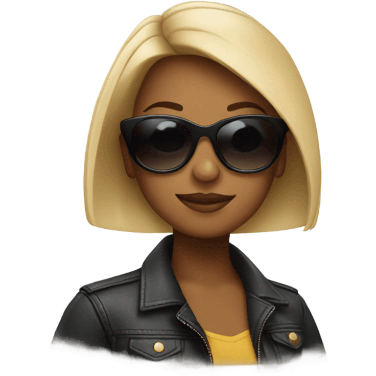  girl with sunglasses emoji