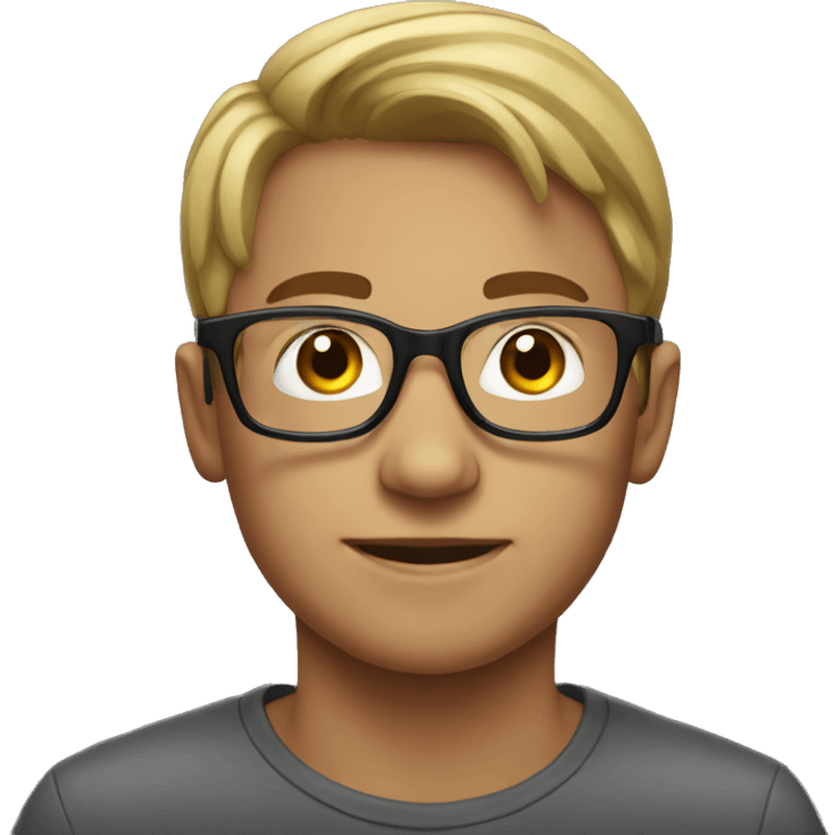 young man in glasses  emoji