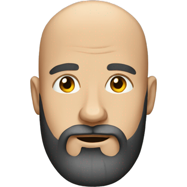 bald man with beard portrait emoji