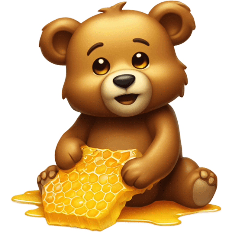 Bear eating honey  emoji