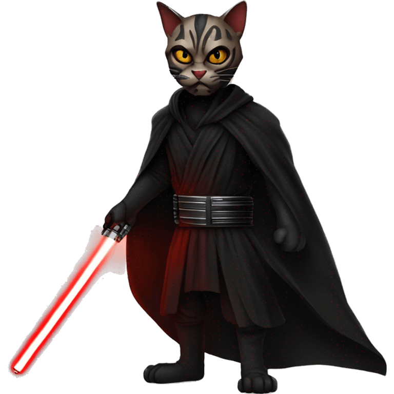 Cat as Darth Maul with Lightsaber emoji