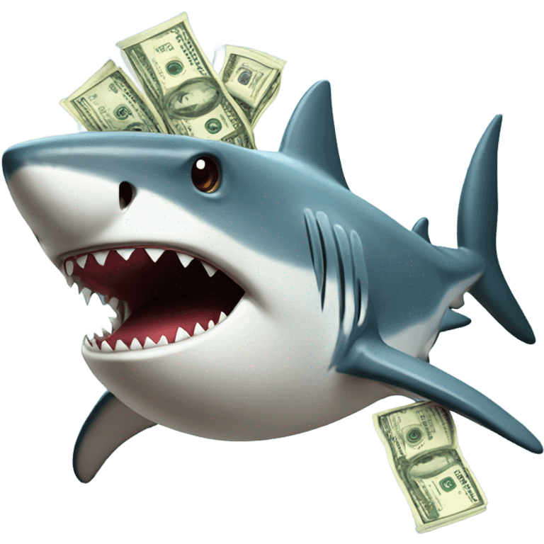 Shark with money emoji