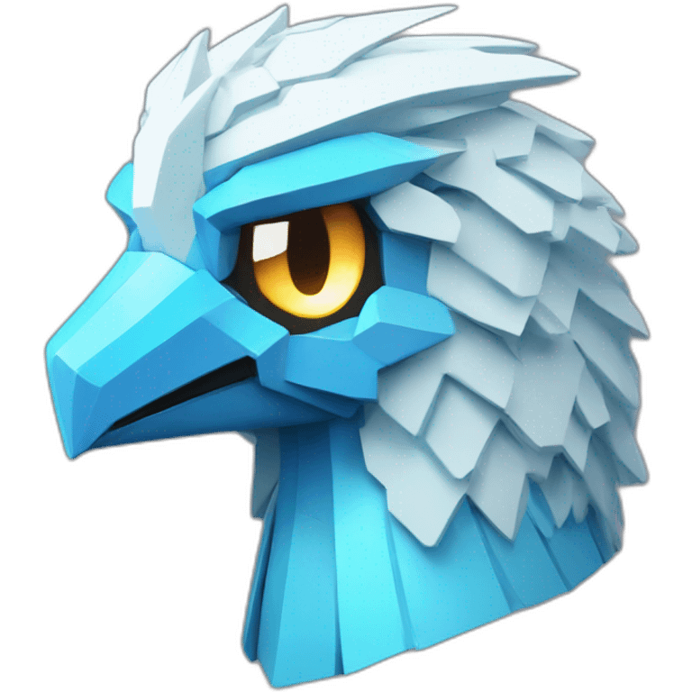 Minecraft Articuno Cyberpunk Head emoji