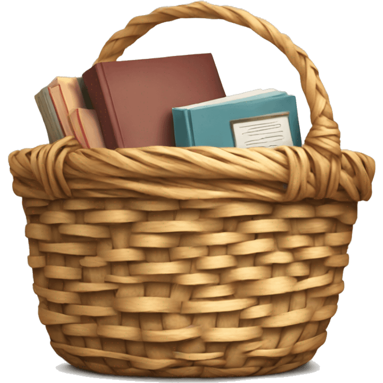 basket with books inside  emoji