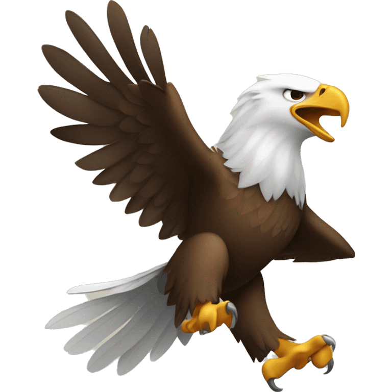 Eagle catching the letter “W” in its talons emoji