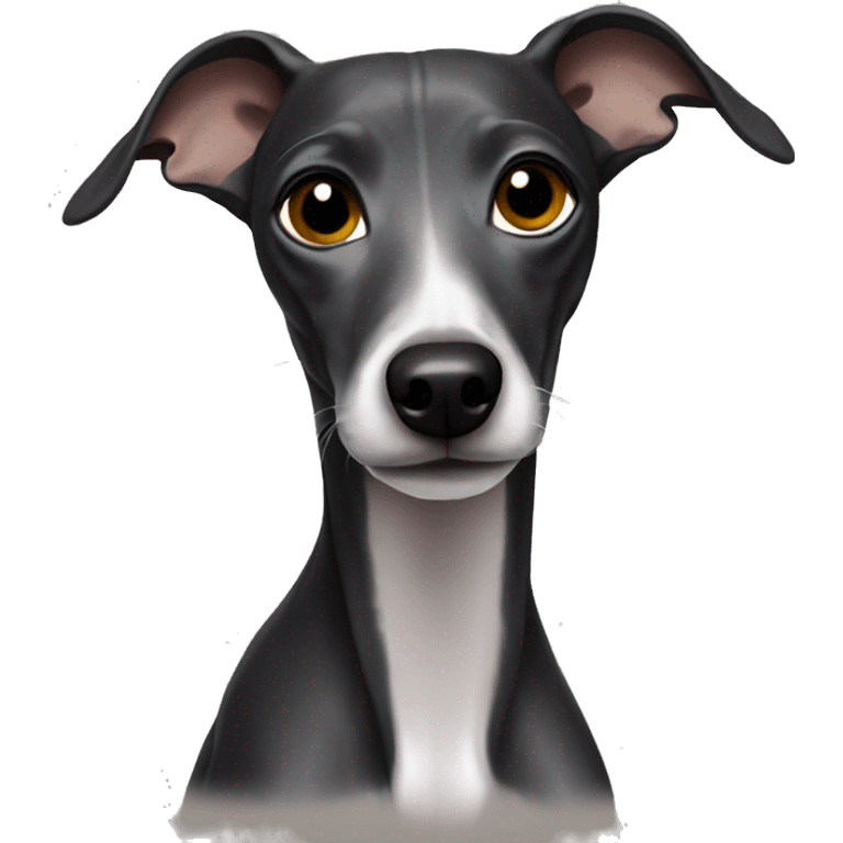 Black Italian greyhound emoji