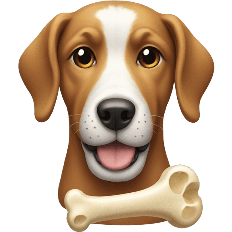 Dog with a bone emoji