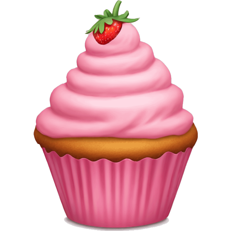 birthday pastel pink strawberry capcake  emoji