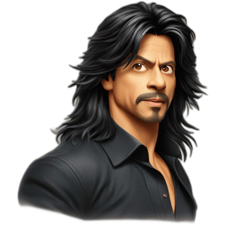 shahrukh khan long hairs emoji