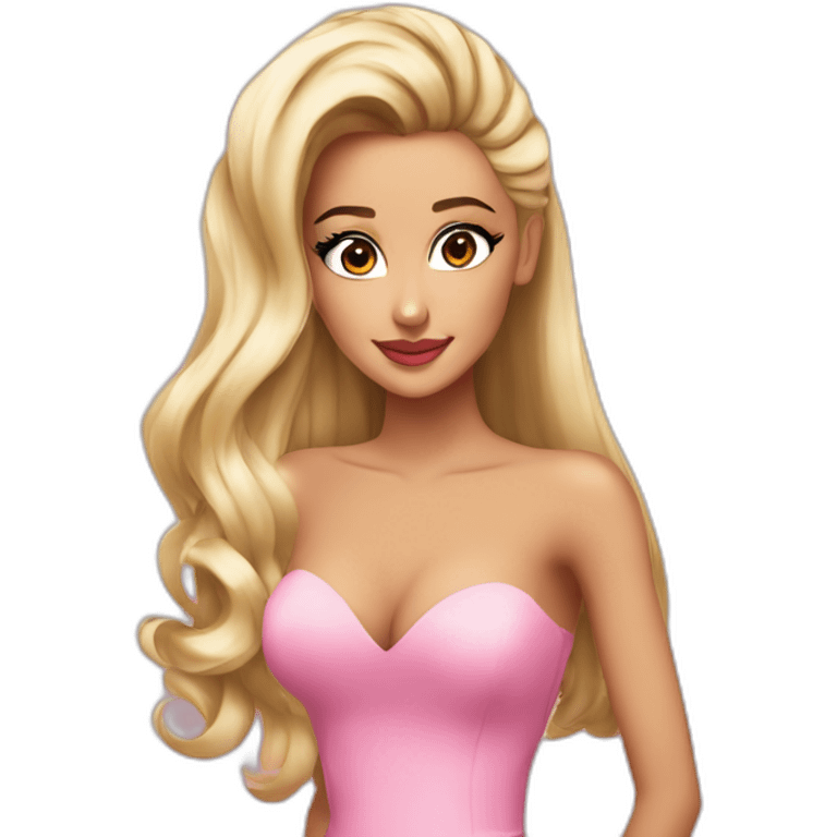 Arianna-grande-blonde-sexy-pink-dress emoji